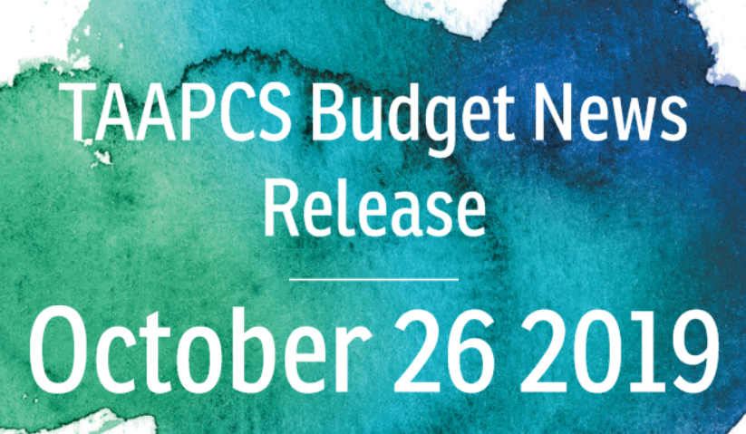 TAAPCS Budget News Release – 20191026